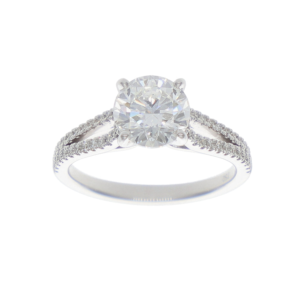 Anillo Oro Blanco y Brillantes Lab Grown AN-14214