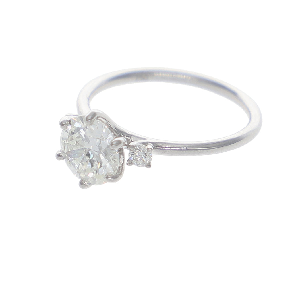 Anillo Oro Blanco y Brillantes Lab Grown AN-14215