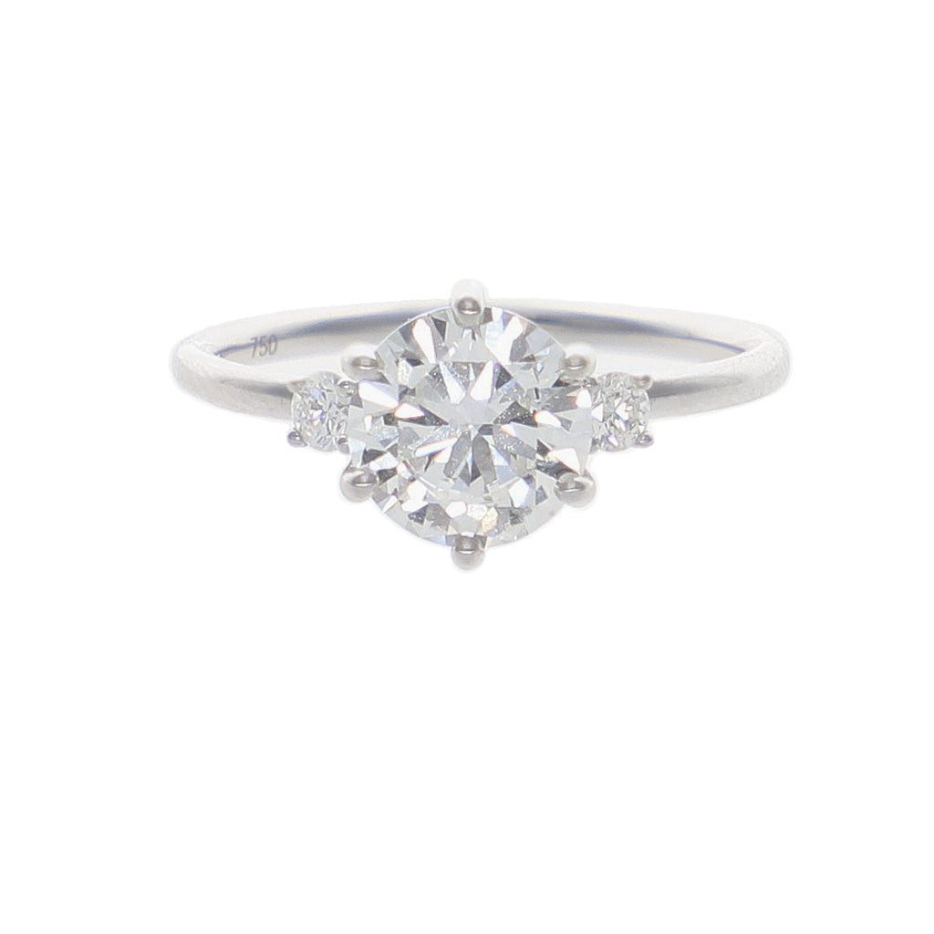 Anillo Oro Blanco y Brillantes Lab Grown AN-14215