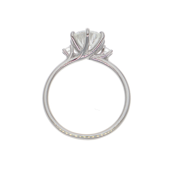 Anillo Oro Blanco y Brillantes Lab Grown AN-14215