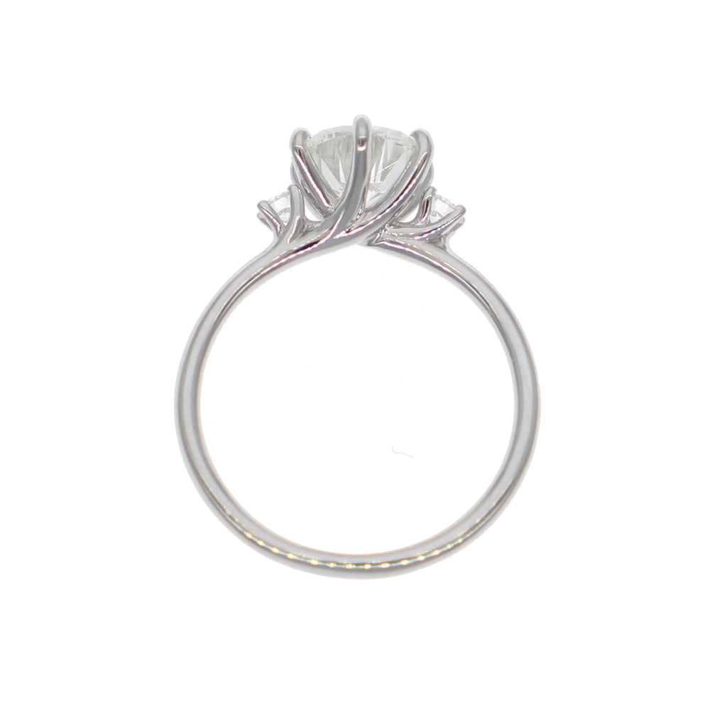 Anillo Oro Blanco y Brillantes Lab Grown AN-14215