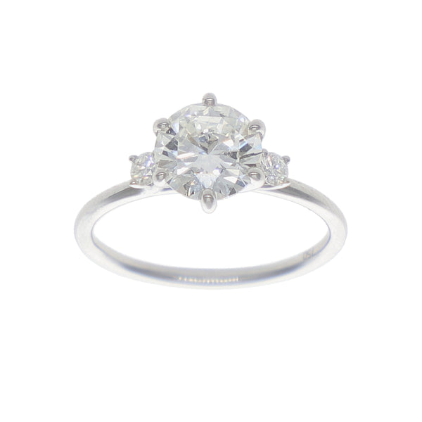Anillo Oro Blanco y Brillantes Lab Grown AN-14215