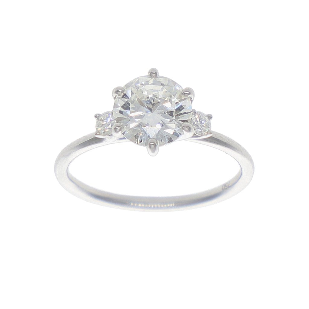 Anillo Oro Blanco y Brillantes Lab Grown AN-14215