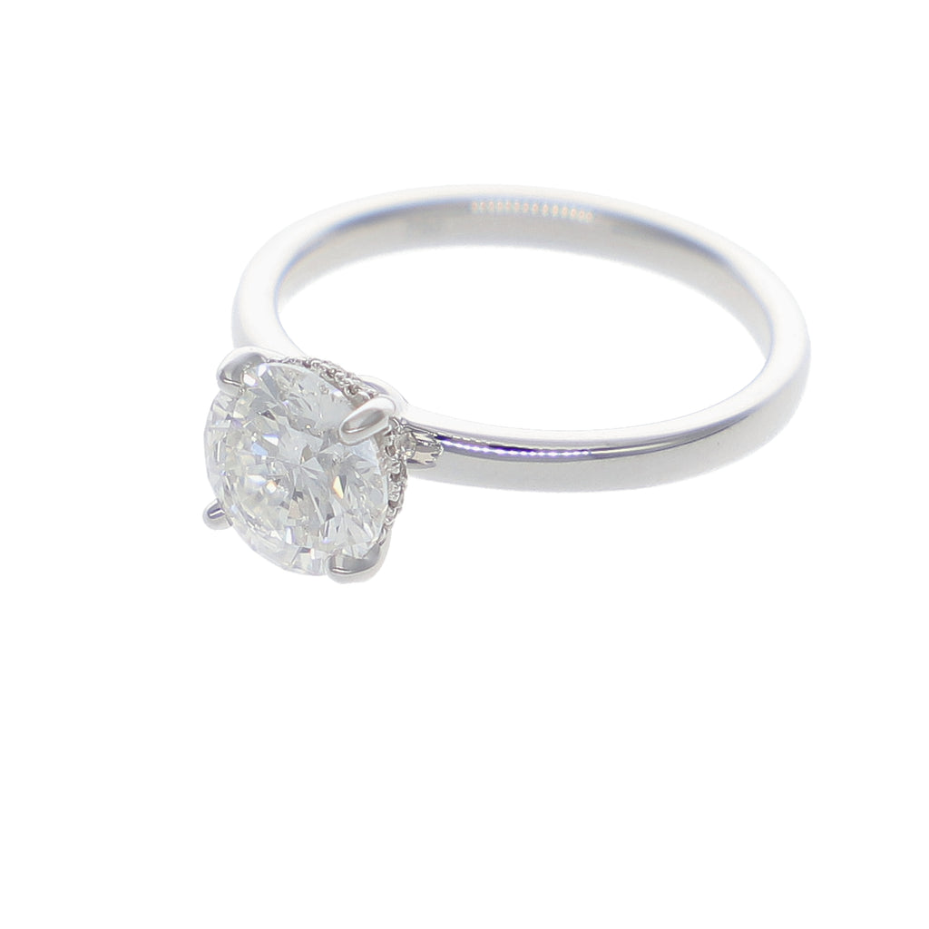 Anillo Oro Blanco y Brillantes Lab Grown AN-14216