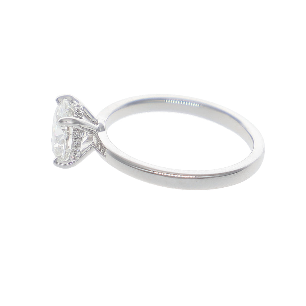 Anillo Oro Blanco y Brillantes Lab Grown AN-14216
