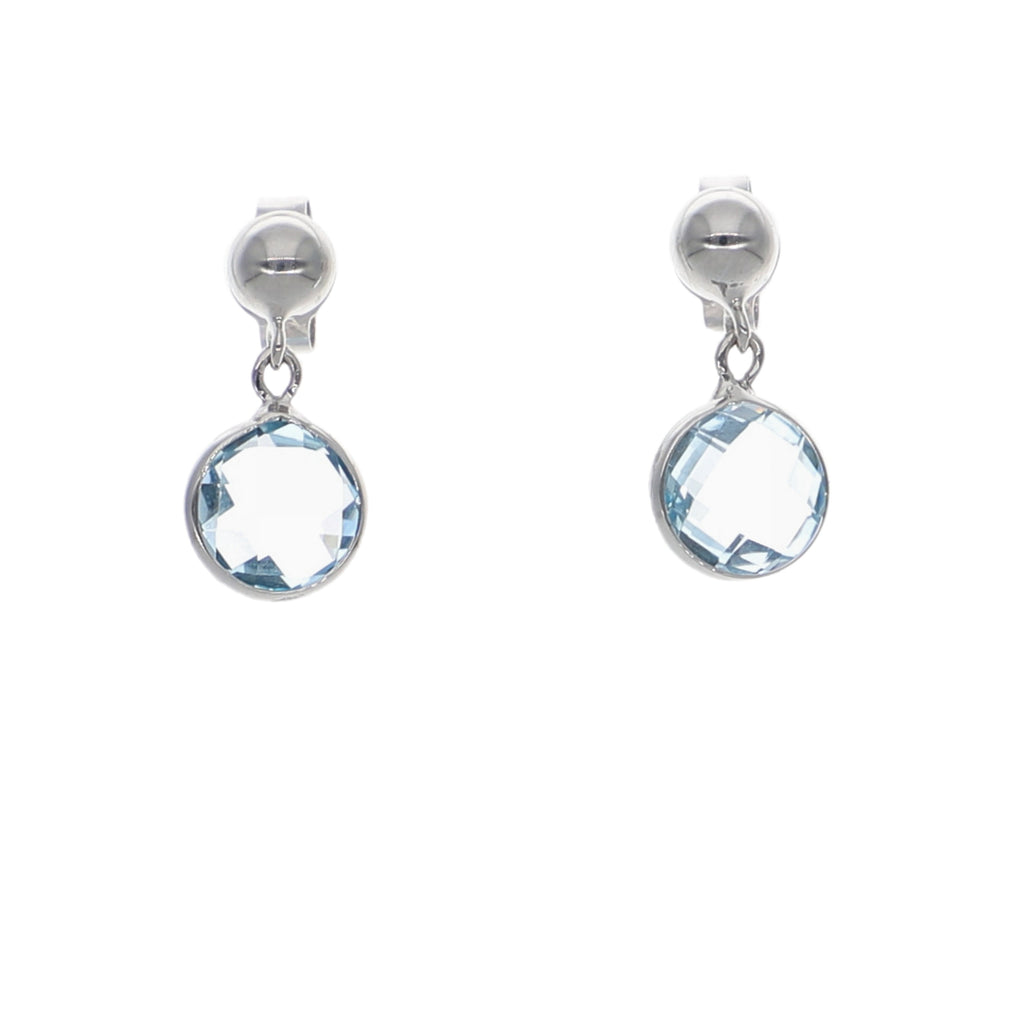 Aros Oro Blanco Topacio Azul AR-14234