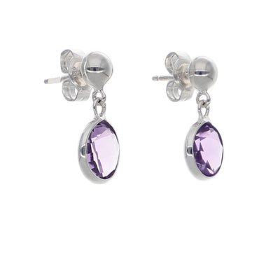 Aros Oro Blanco Amatista AR-14235