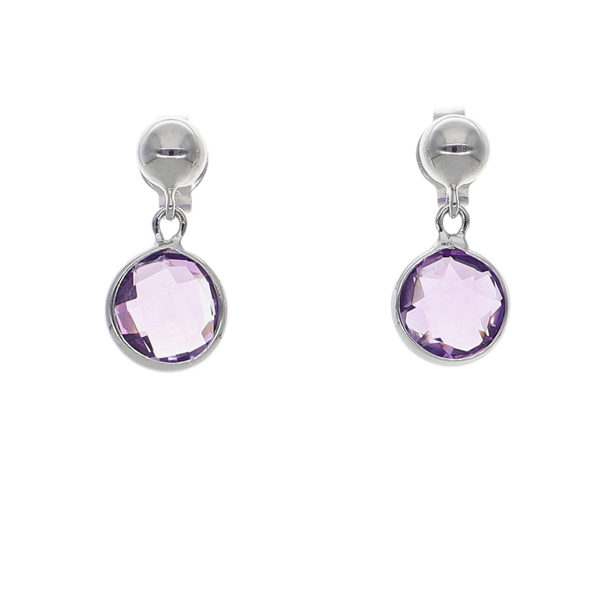 Aros Oro Blanco Amatista AR-14235