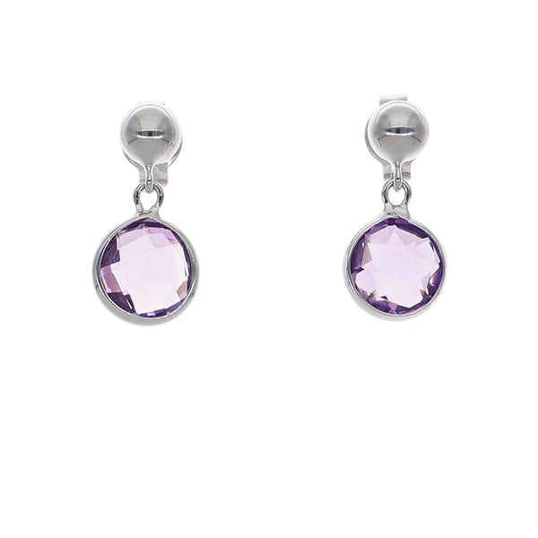 Aros Oro Blanco Amatista AR-14235