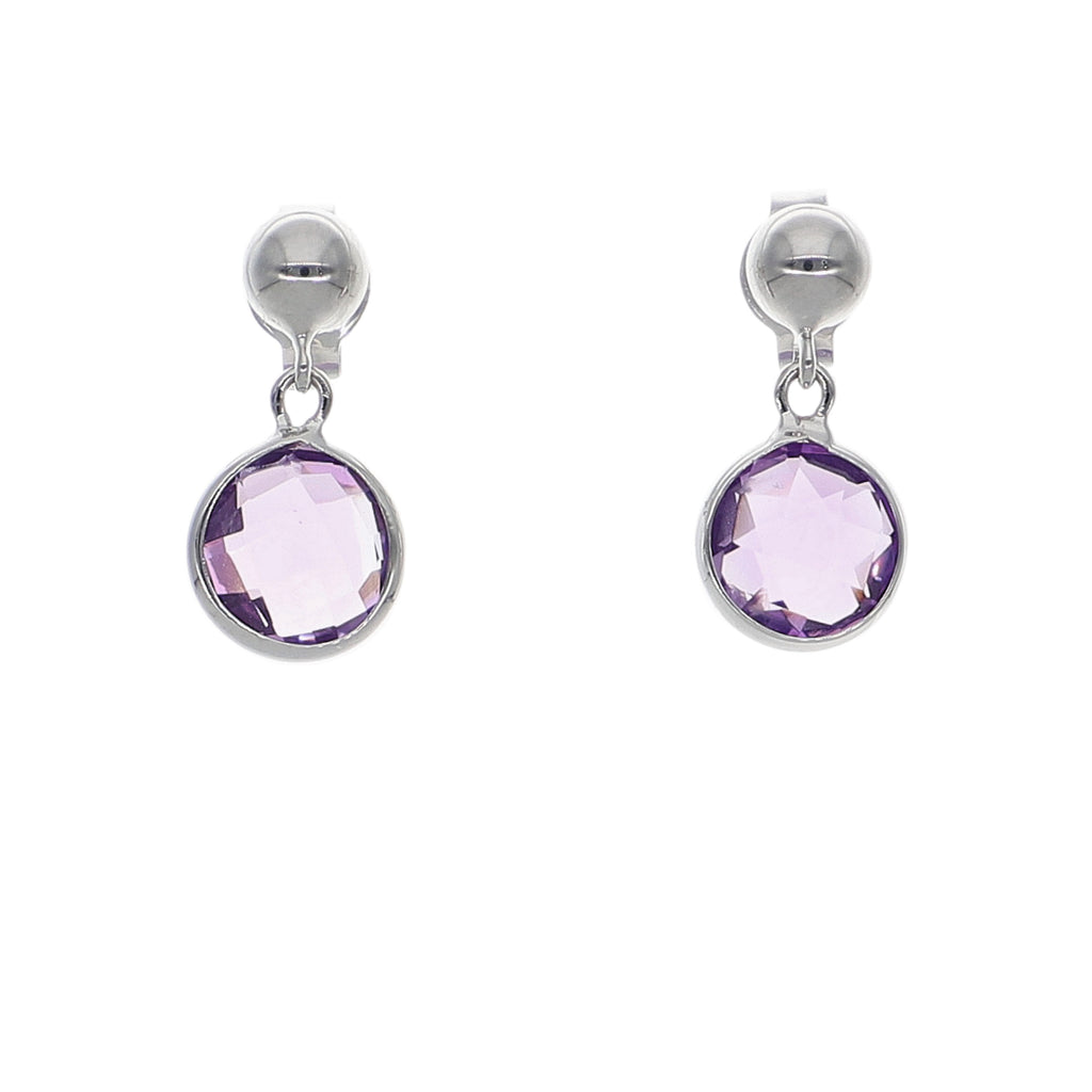 Aros Oro Blanco Amatista AR-14235