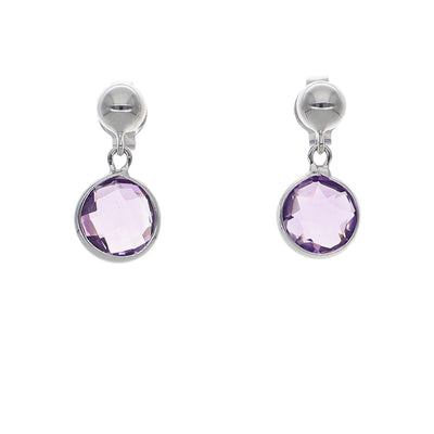 Aros Oro Blanco Amatista AR-14235