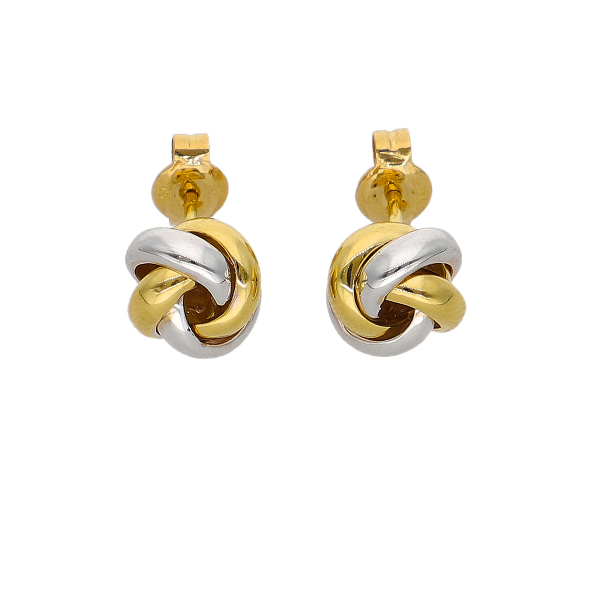Aros Oro Amarillo y Blanco AR-14245