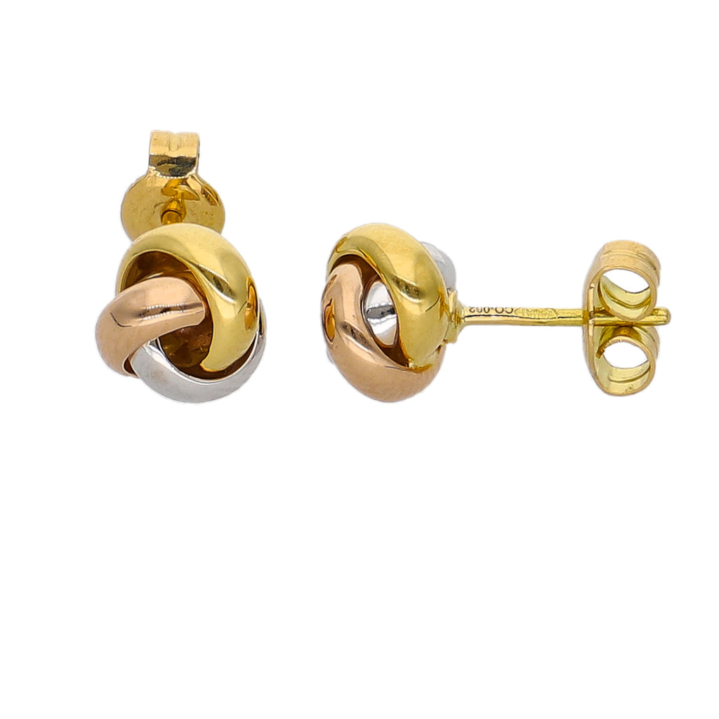 Aros Oro Amarillo, Blanco y Rosa AR-14250