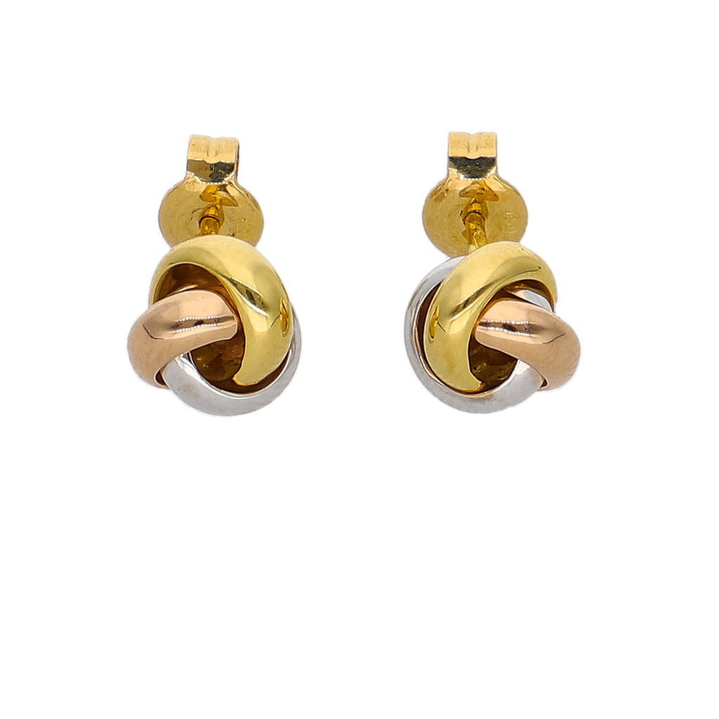 Aros Oro Amarillo, Blanco y Rosa AR-14250