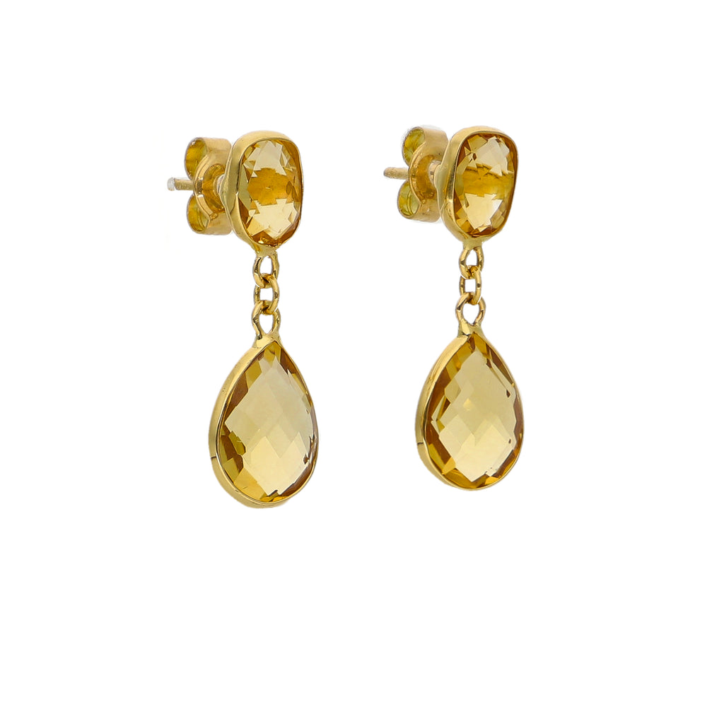 Aros Oro Amarillo Citrino AR-14253