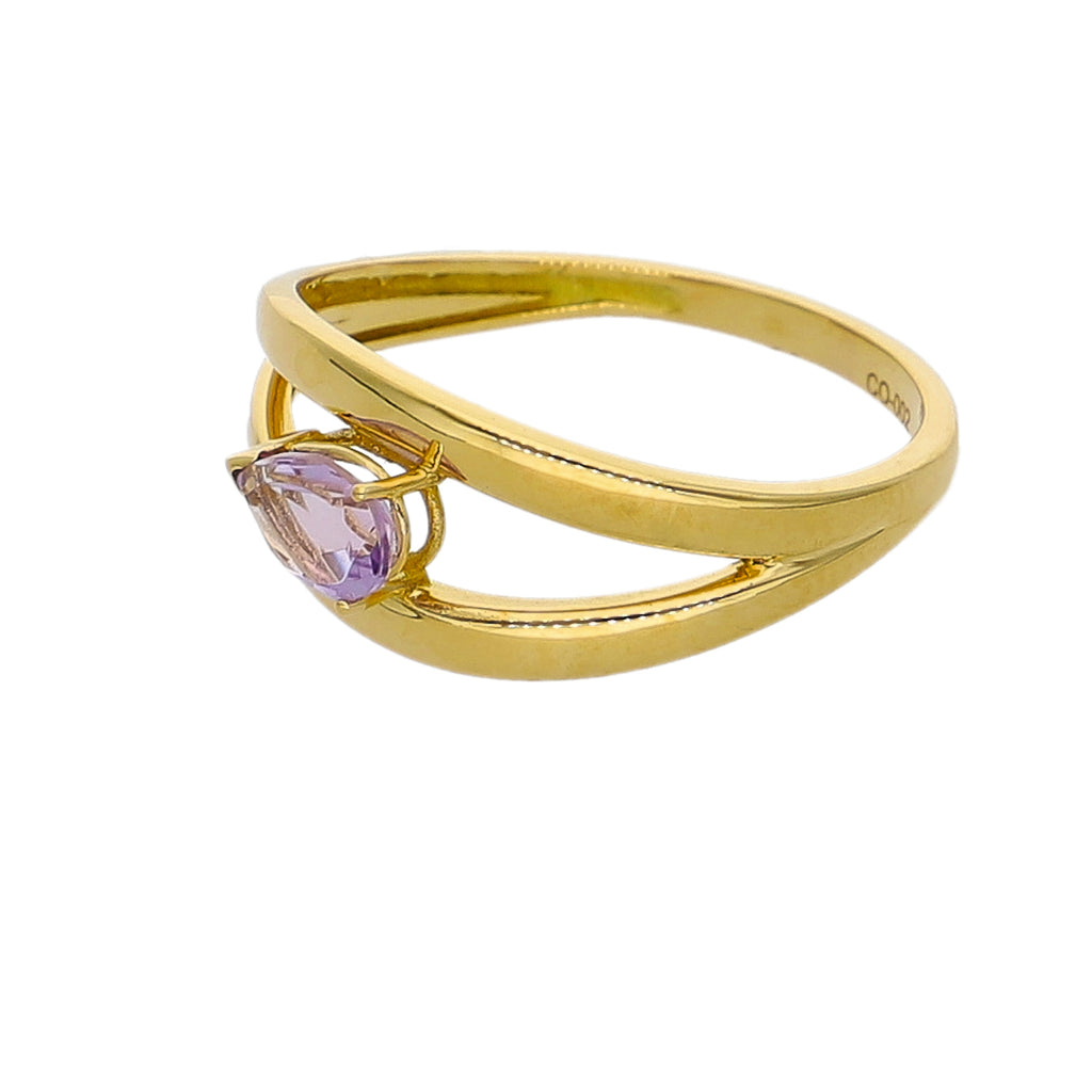 Anillo Oro Amarillo Amatista AN-14273