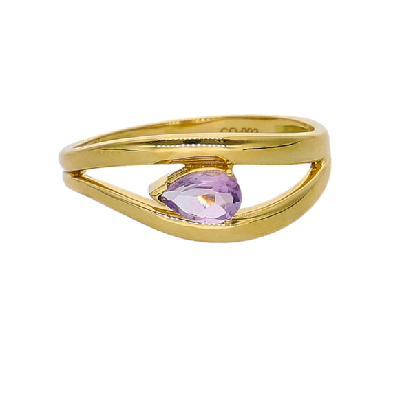 Anillo Oro Amarillo Amatista AN-14273