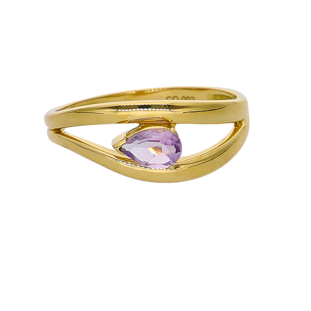 Anillo Oro Amarillo Amatista AN-14273