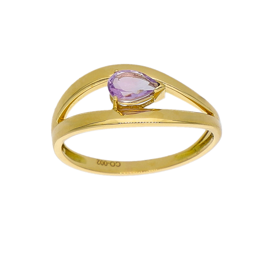 Anillo Oro Amarillo Amatista AN-14273
