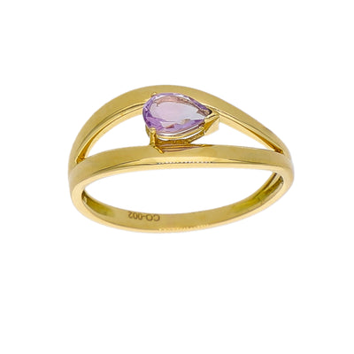 Anillo Oro Amarillo Amatista AN-14273