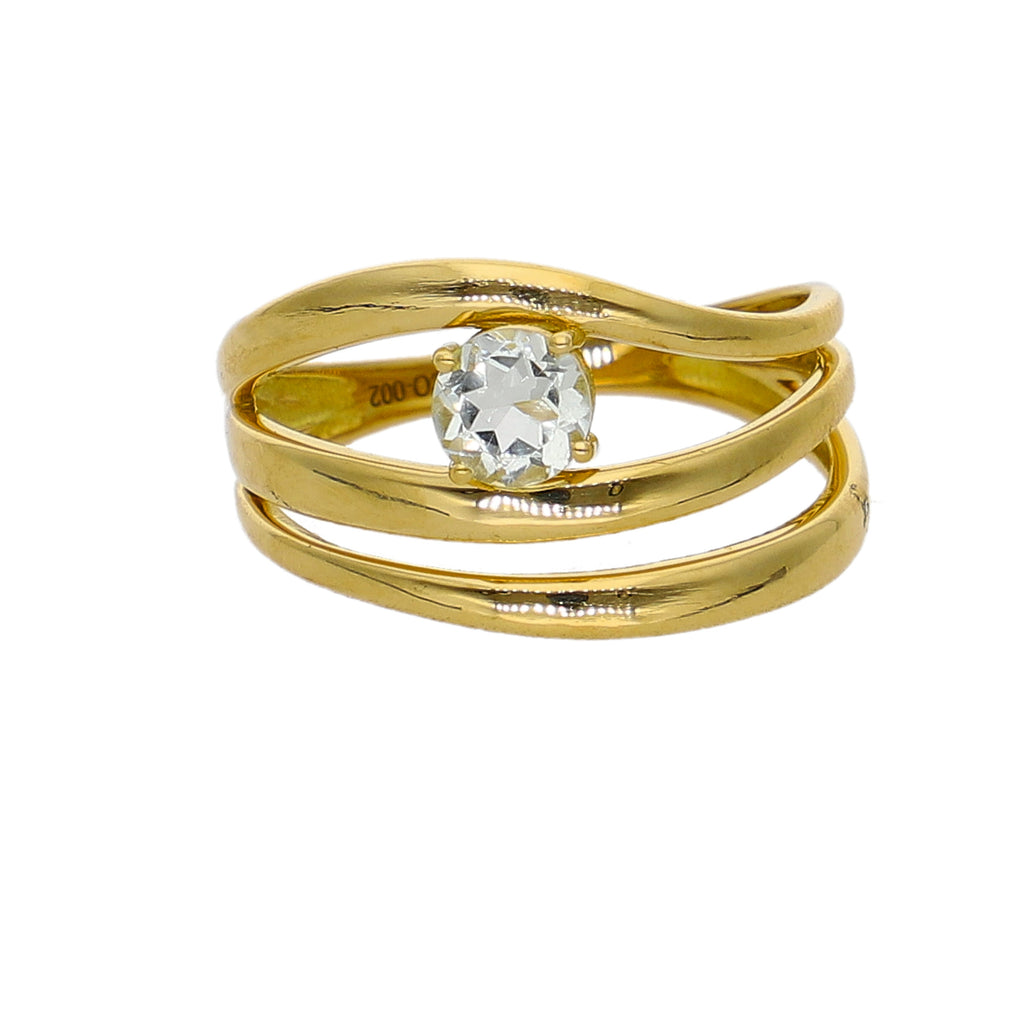 Anillo Oro Amarillo y Amatista Verde AN-14276