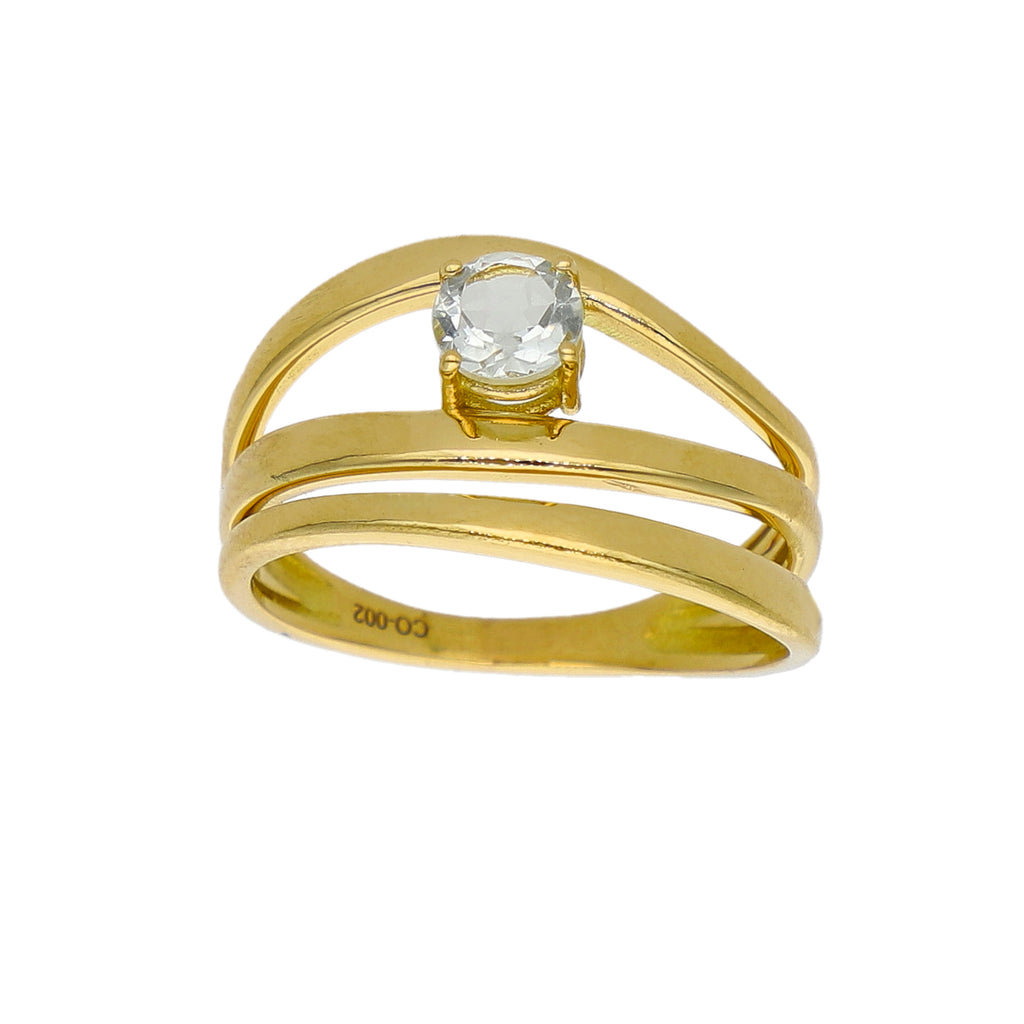 Anillo Oro Amarillo y Amatista Verde AN-14276