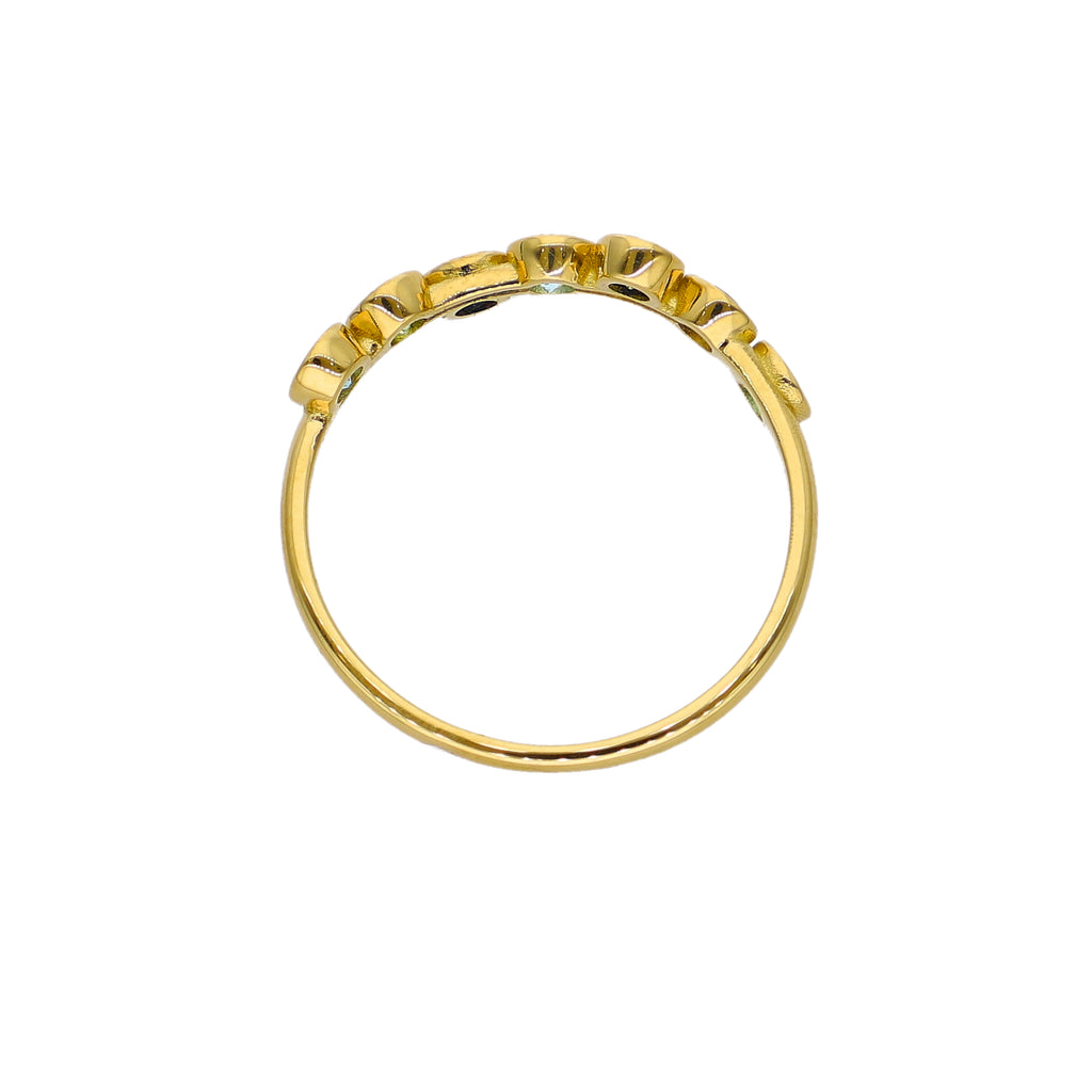 Anillo Oro Amarillo y Piedras Naturales AN-14280