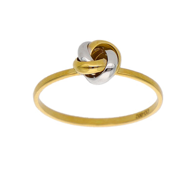 Anillo Oro Amarillo y Blanco AN-14281