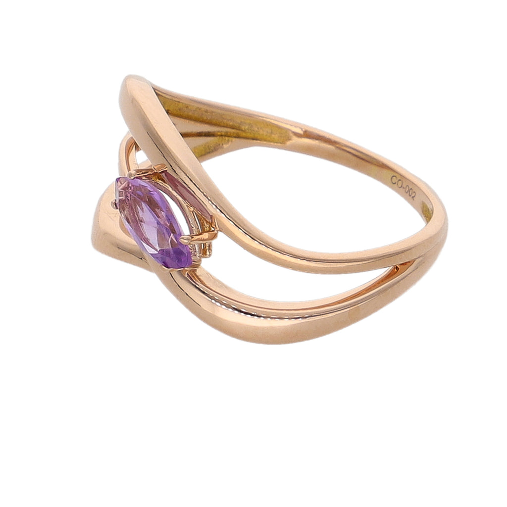 Anillo Oro Rosa y Amatista AN-14283
