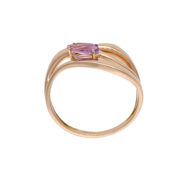 Anillo Oro Rosa y Amatista AN-14283