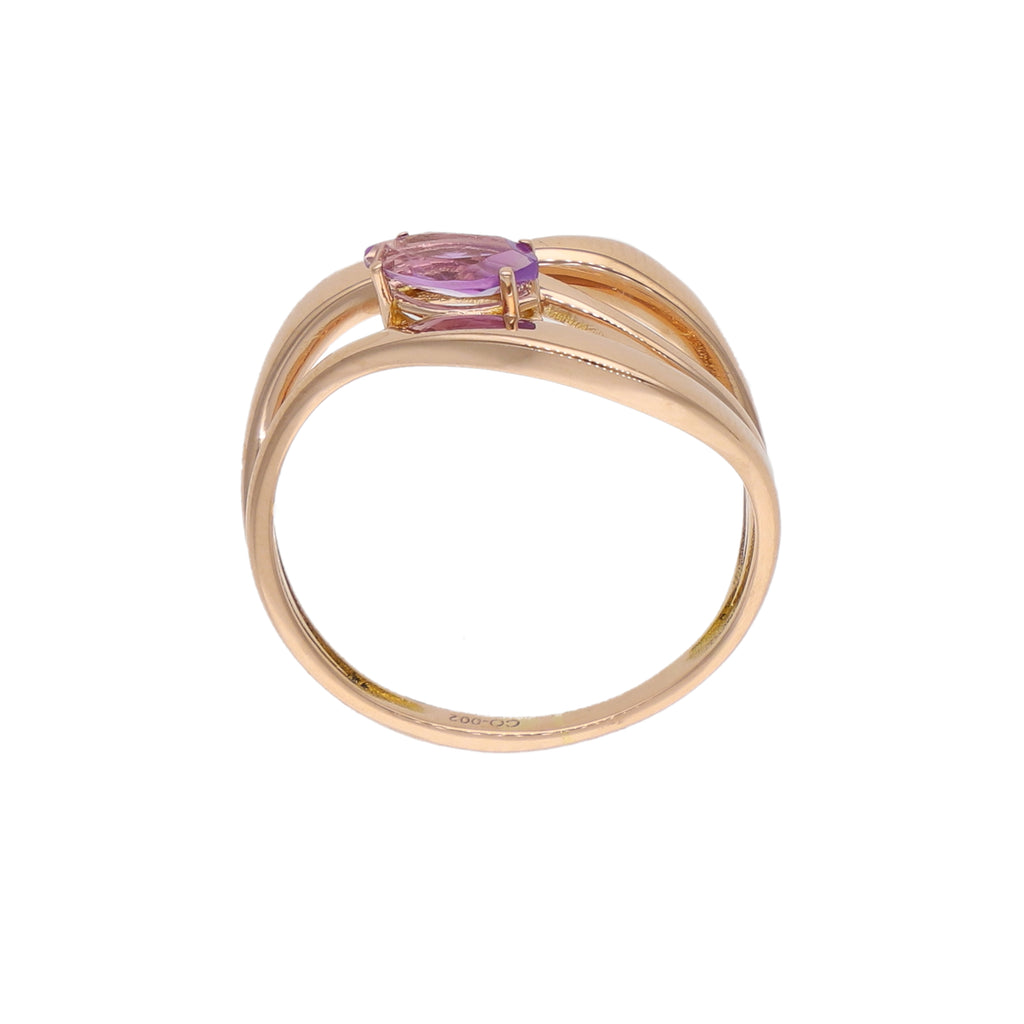 Anillo Oro Rosa y Amatista AN-14283