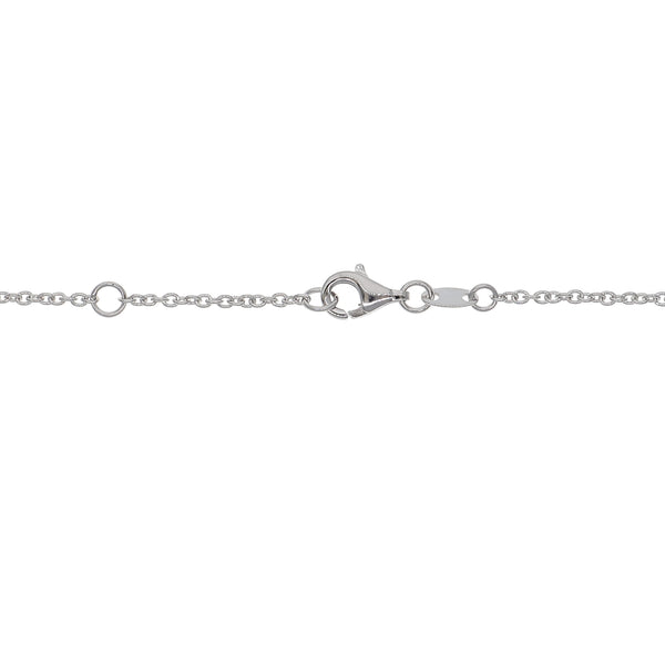 Collar Oro Blanco y Piedras Naturales CO-14303