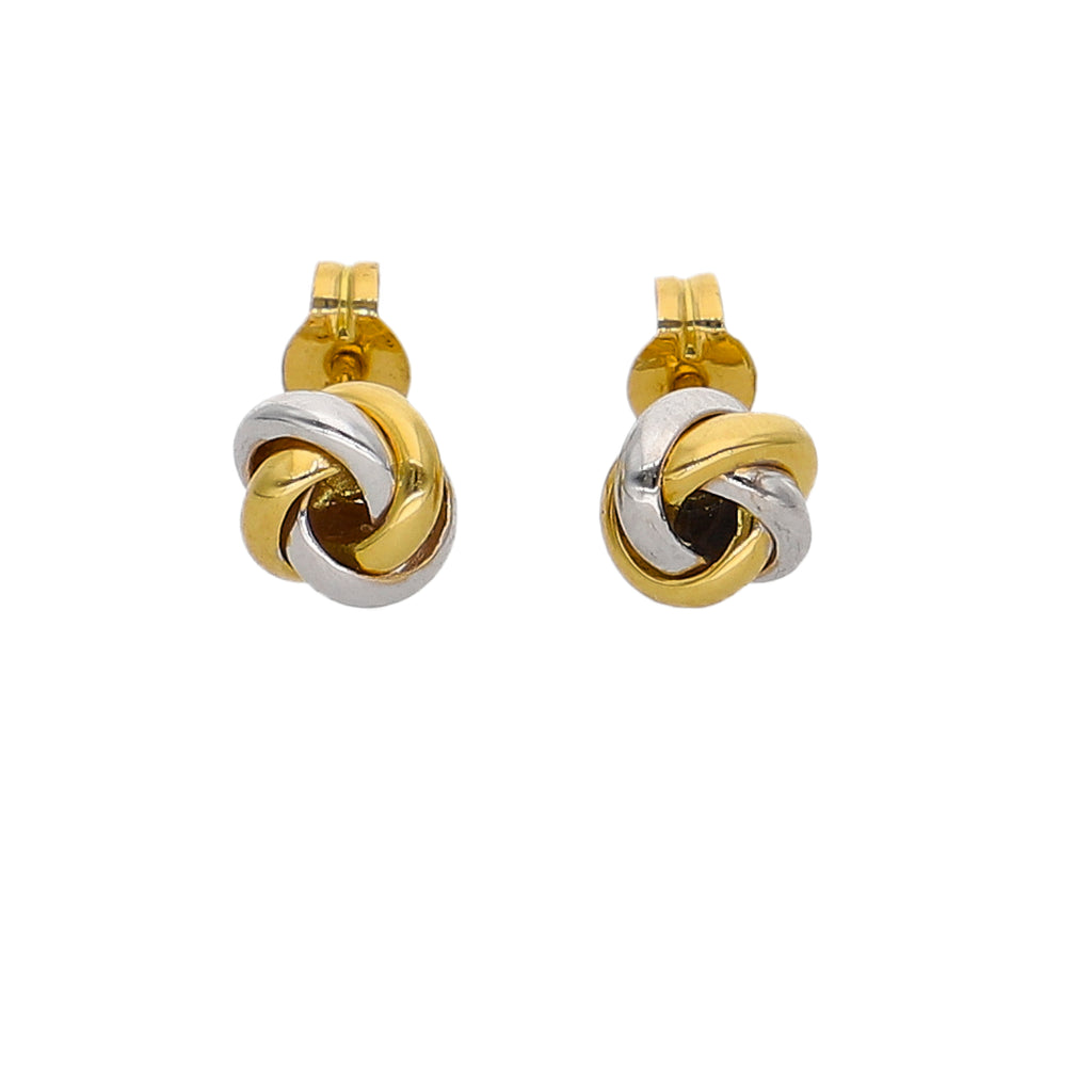 Aros Oro Amarillo y Blanco AR-14334