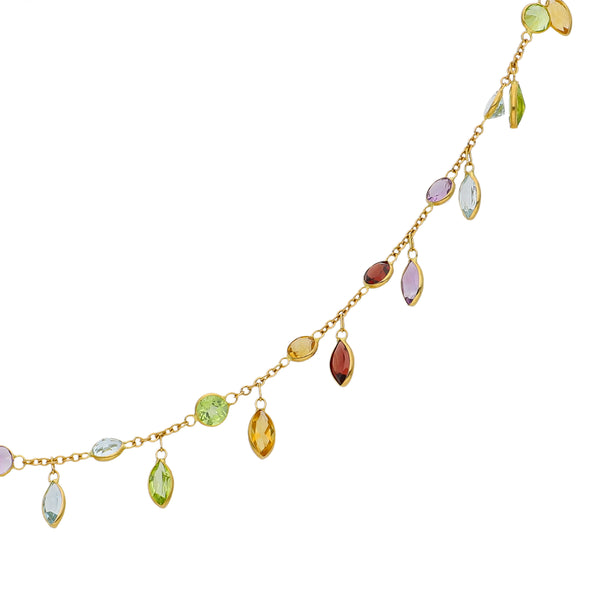 Collar Oro Amarillo Piedras Naturales CO-14343