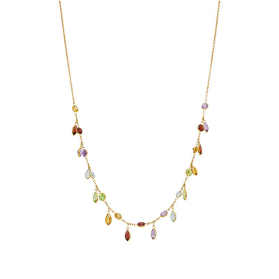 Collar Oro Amarillo Piedras Naturales CO-14343