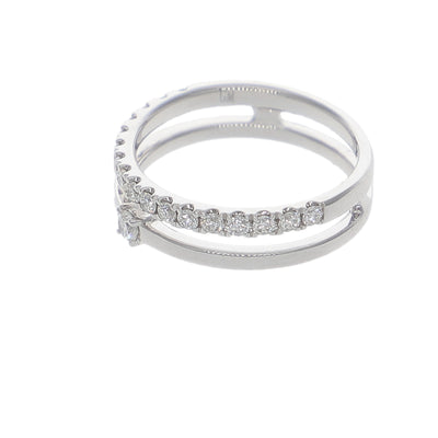 Anillo Oro Blanco y Brillantes AN-14345