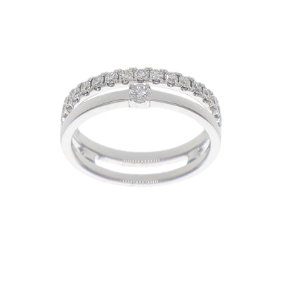 Anillo Oro Blanco y Brillantes AN-14345