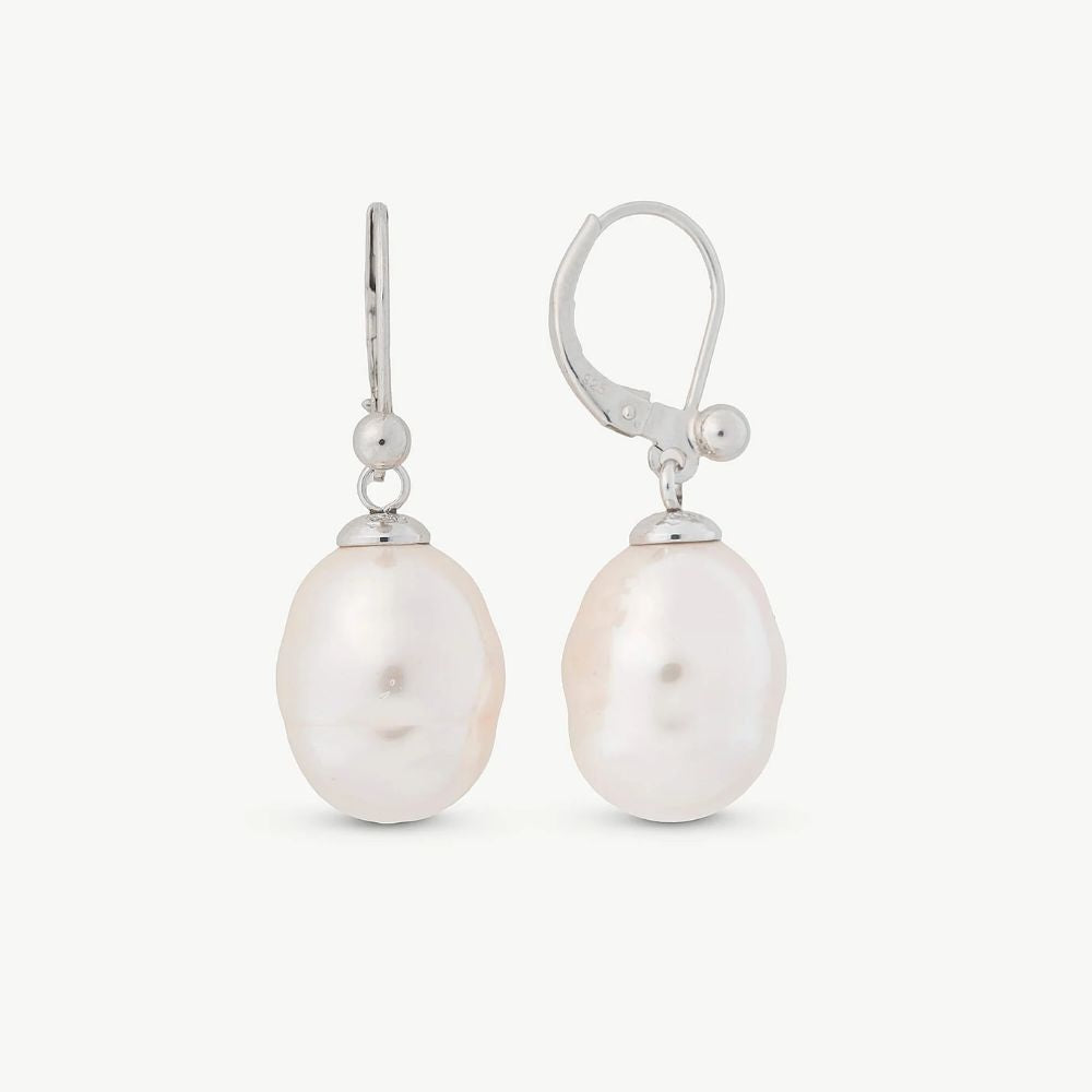 Aros Majorica Cortos Perla Barroca 12mm Ágora