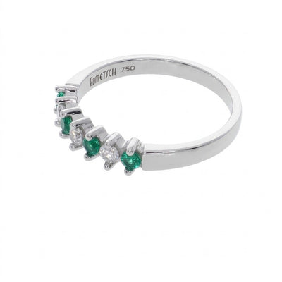 Anillo Oro Blanco y Circones AN-14408
