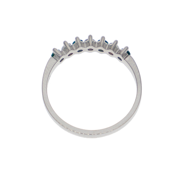Anillo Oro Blanco y Circones AN-14408