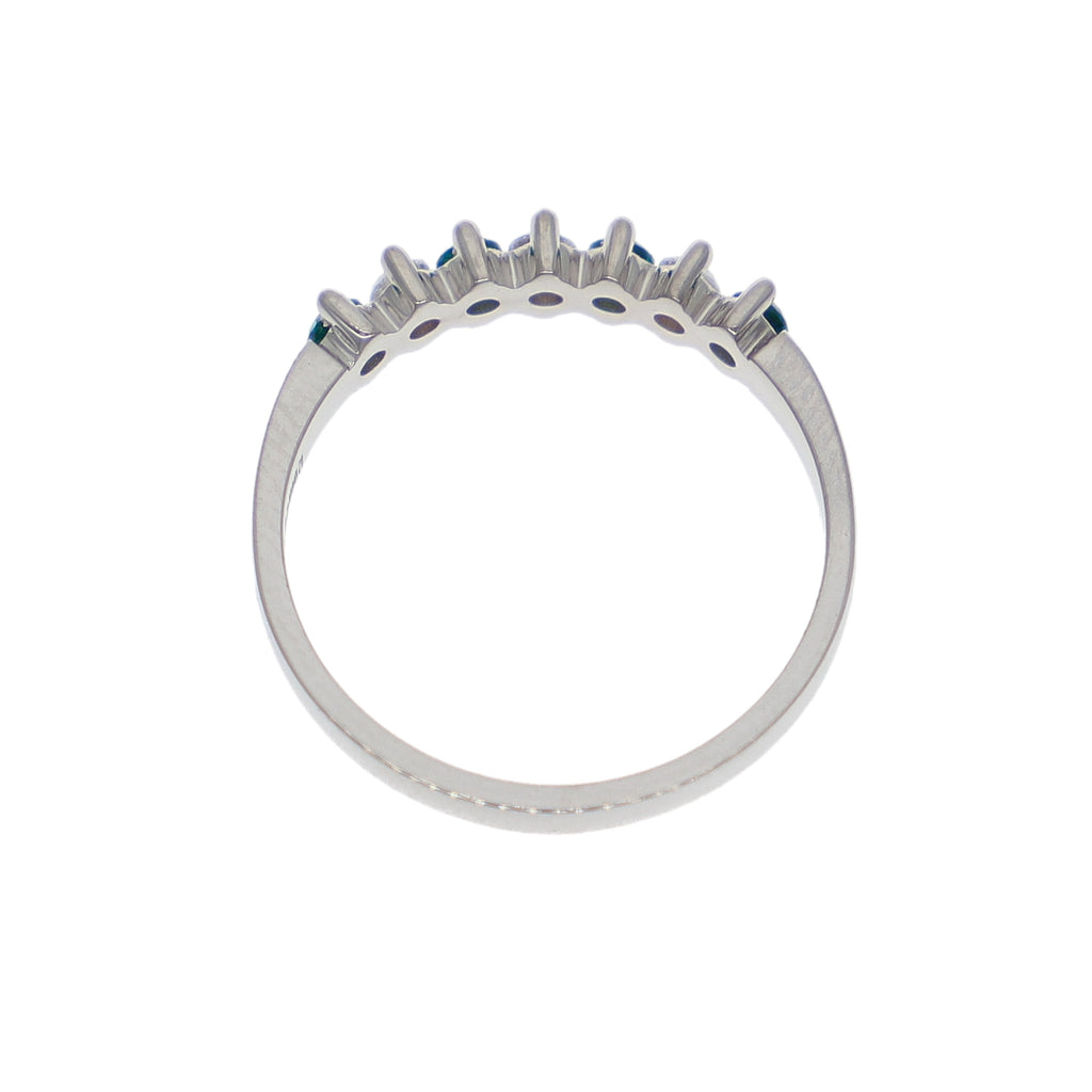 Anillo Oro Blanco y Circones AN-14408