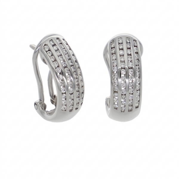 Aros Oro Blanco y Brillantes AR2946