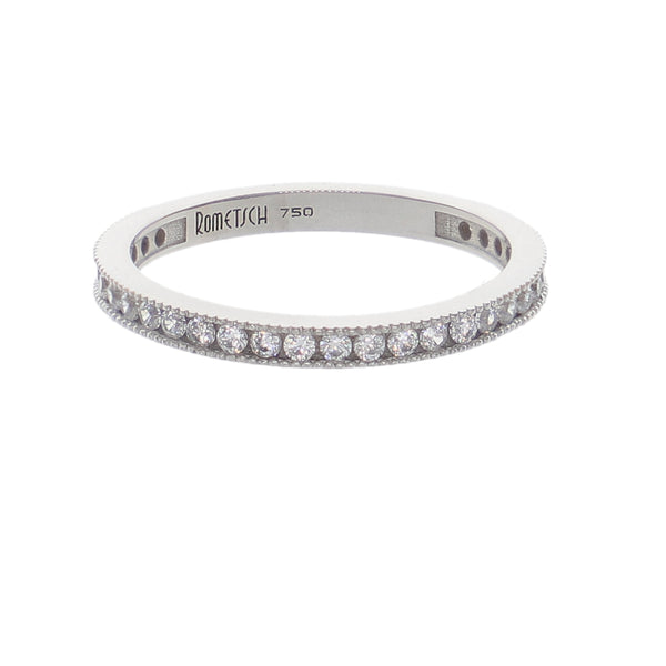 Anillo Oro Blanco y Circones AN-14419
