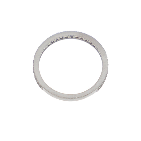 Anillo Oro Blanco y Circones AN-14419