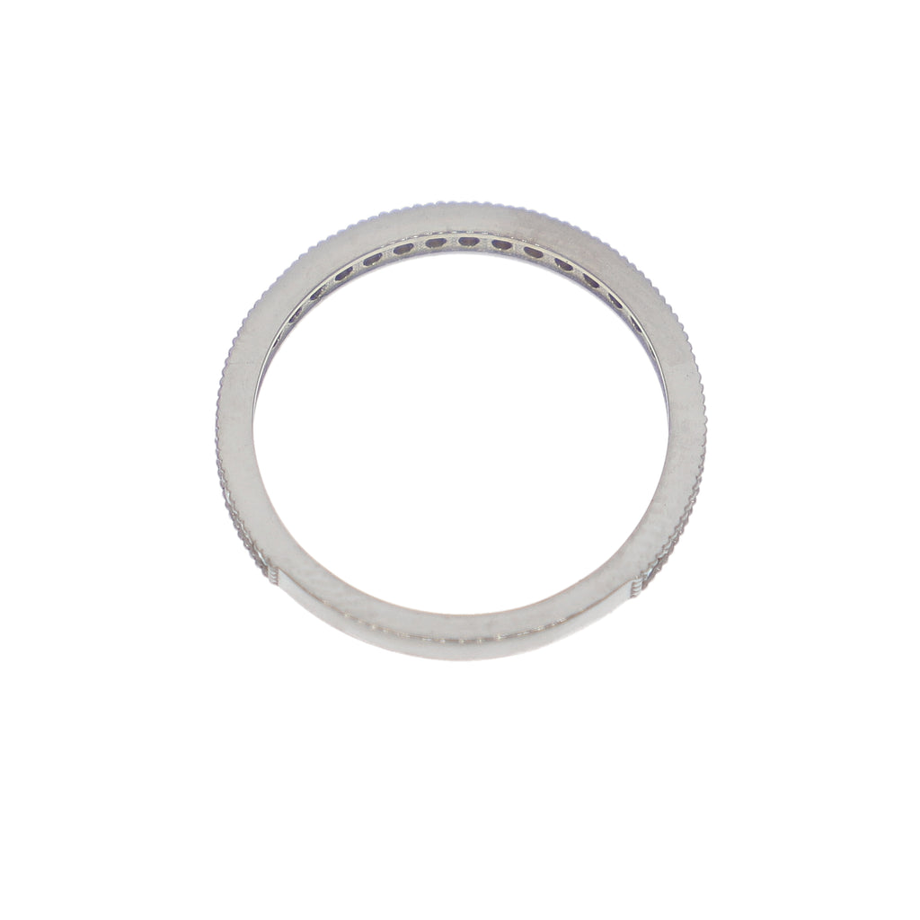 Anillo Oro Blanco y Circones AN-14419