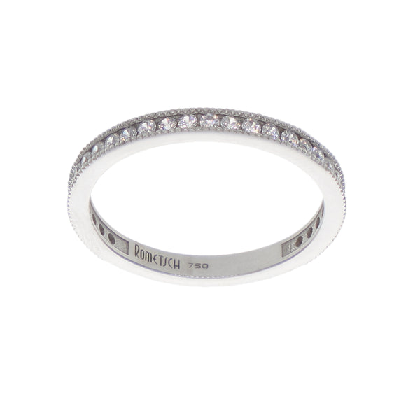 Anillo Oro Blanco y Circones AN-14419