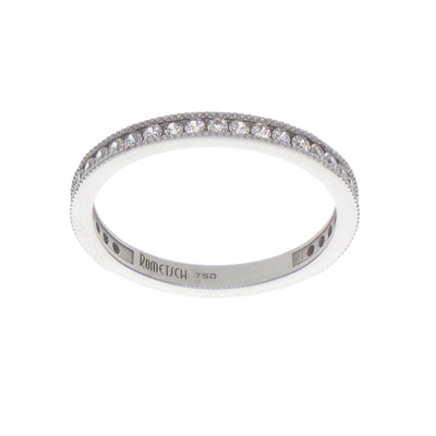 Anillo Oro Blanco y Circones AN-14419