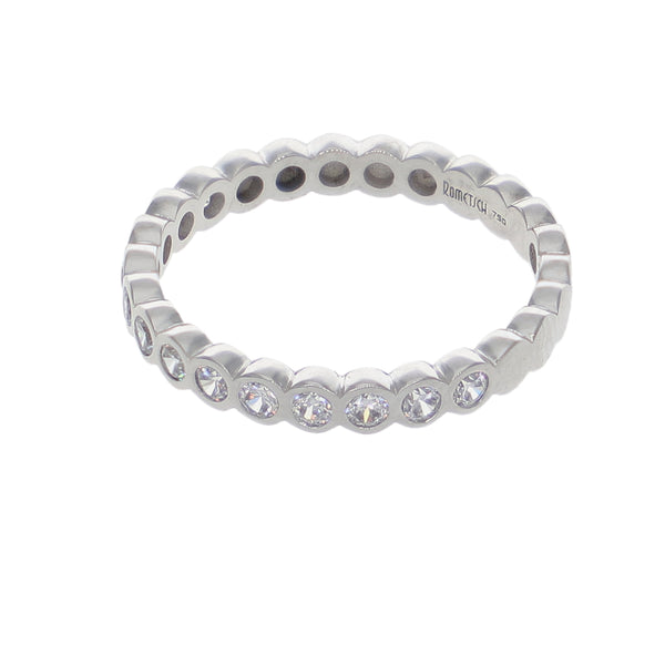Anillo Oro Blanco y Circones AN-14420