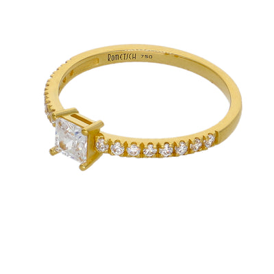 Anillo Oro Amarillo y Circones AN-14435