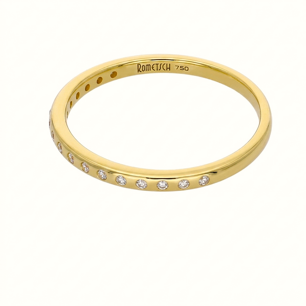 Anillo Oro Amarillo y Circones AN-14441